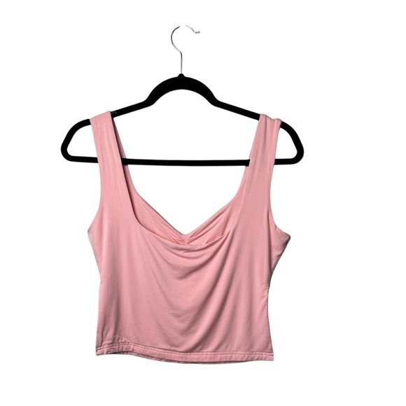 Y2K Pink Crop Tank Top Women's Sleeveless Modal Spandex Beach Summer Classic - Picture 4 of 7
